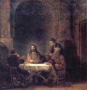 REMBRANDT Harmenszoon van Rijn The Risen Christ at Emmaus Spain oil painting reproduction
